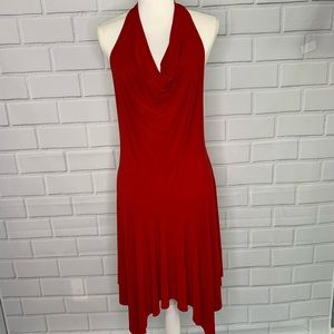 Fashion art red Napkin skirt dress 2XL